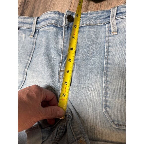 Gap Girlfriend Short Light Wash Denim Womens 10 Casual Summer Square Pocket Cuff - Picture 5 of 7